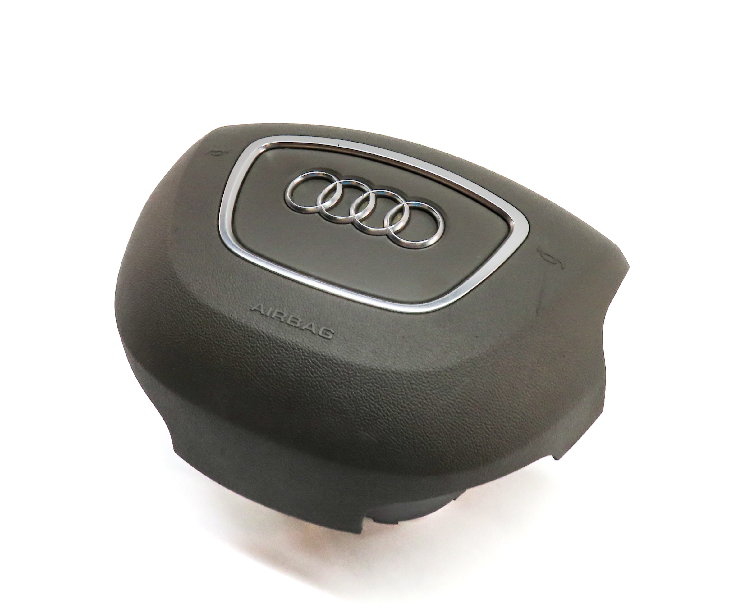 2011-2015 AUDI Q7 (4L) LEFT DRIVER STEERING WHEEL SRS AIRBAG AIR BAG (BLACK) — exact item pictured
